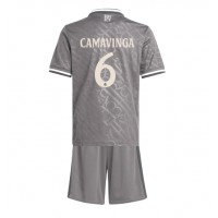 Real Madrid Eduardo Camavinga #6 Tretí Detský futbalový dres 2024-25 Krátky Rukáv (+ trenírky)